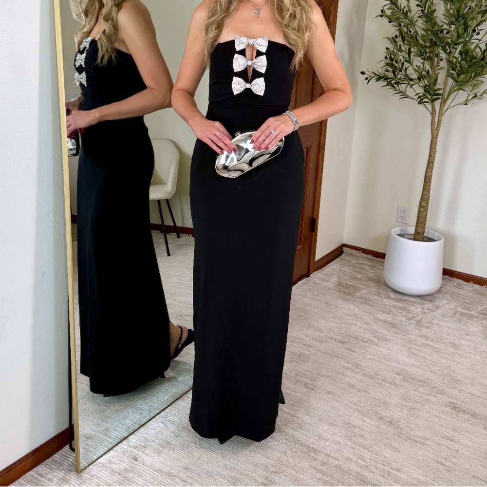 Lulu's Black Dress with Silver Detail